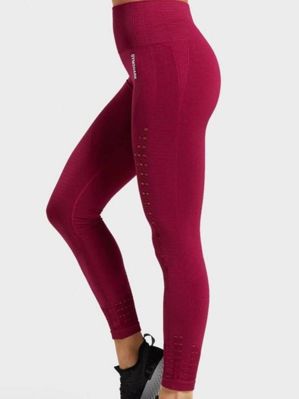Gymshark Energy+ Seamless Leggings High waisted 7/8s in Beet Maroon Burgundy